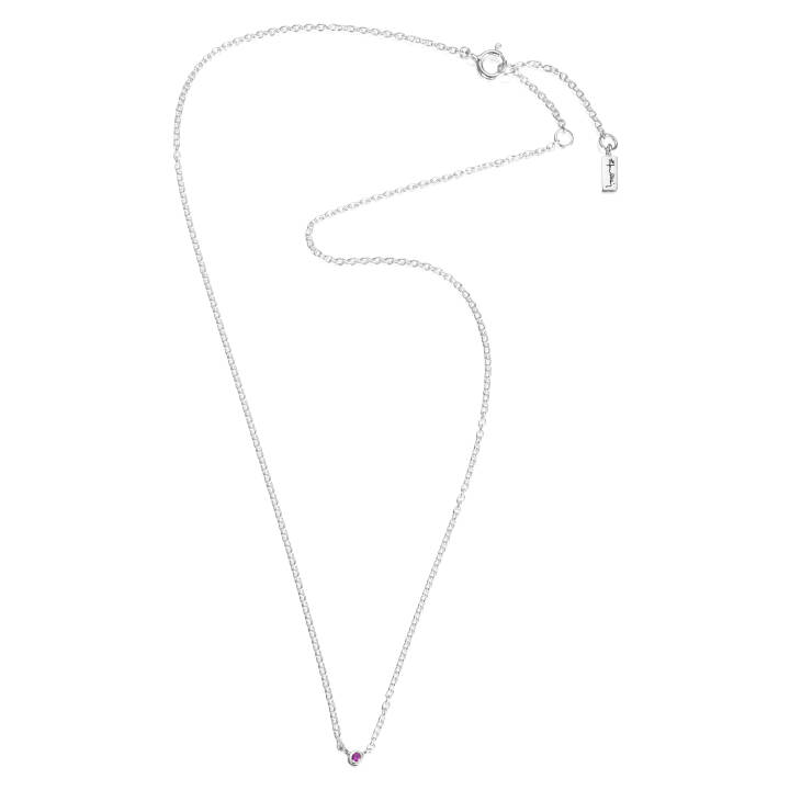 Micro Blink - Pink Sapphire Halskjede Sølv 40-45 cm i gruppen Halskjede / Sølvkjede hos SCANDINAVIAN JEWELRY DESIGN (10-100-01898-4045)