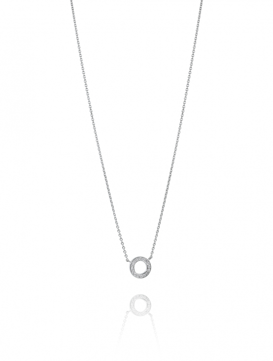 Circle Of Love Halskjede Hvitt gull 42-45 cm i gruppen Halskjede / Diamantkjede hos SCANDINAVIAN JEWELRY DESIGN (10-102-02001-4245)