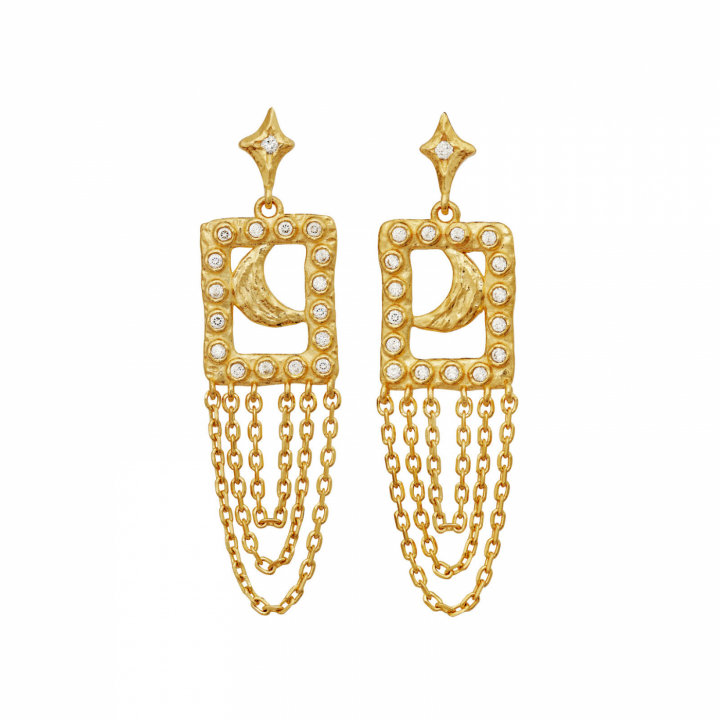 Barbra Earrings Gold i gruppen Øredobber / Gulløredobber hos SCANDINAVIAN JEWELRY DESIGN (10026A)