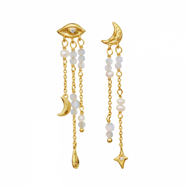 Sonata Earrings Gold i gruppen Øredobber / Gulløredobber hos SCANDINAVIAN JEWELRY DESIGN (10027A)