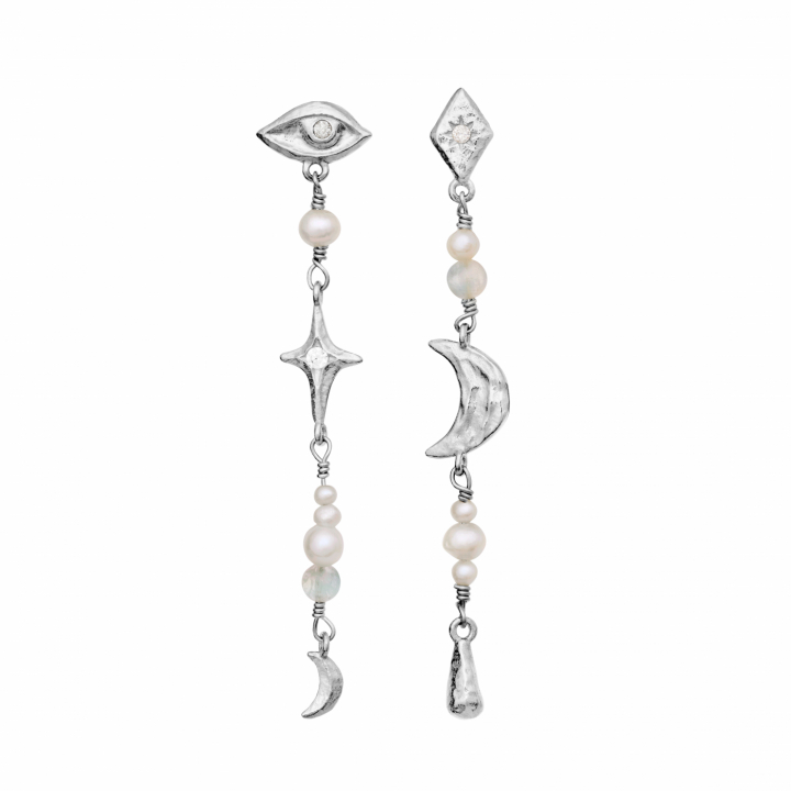 Sissone Earrings Silver i gruppen Øredobber / Perleøredobber hos SCANDINAVIAN JEWELRY DESIGN (10033C)