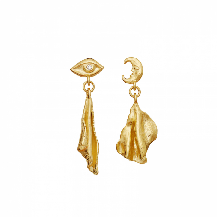 Felicia Earrings Gold i gruppen Øredobber / Gulløredobber hos SCANDINAVIAN JEWELRY DESIGN (10035A)