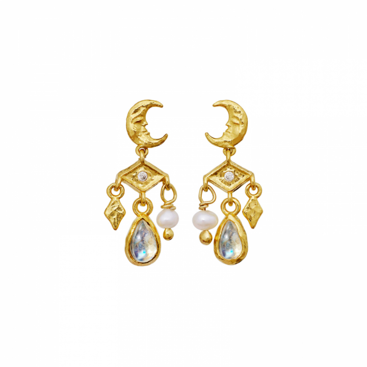 Colline Earrings Gold i gruppen Øredobber / Gulløredobber hos SCANDINAVIAN JEWELRY DESIGN (10036A)