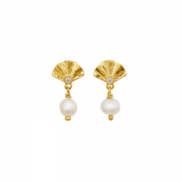 Odette Earrings Gold i gruppen Øredobber / Gulløredobber hos SCANDINAVIAN JEWELRY DESIGN (10038A)