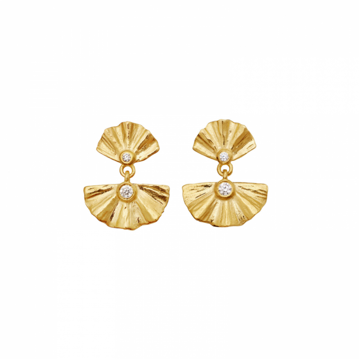 Odile Earrings Gold i gruppen Øredobber / Gulløredobber hos SCANDINAVIAN JEWELRY DESIGN (10039A)