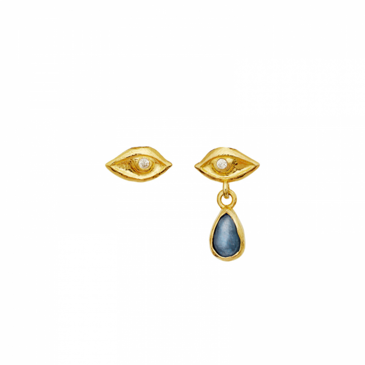 Louise Earrings Gold i gruppen Øredobber / Gulløredobber hos SCANDINAVIAN JEWELRY DESIGN (10040A)