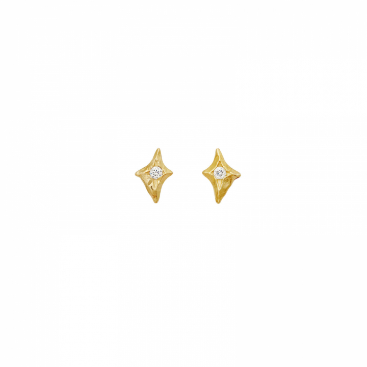 Sylfide Earrings Gold i gruppen Øredobber / Gulløredobber hos SCANDINAVIAN JEWELRY DESIGN (10047A)