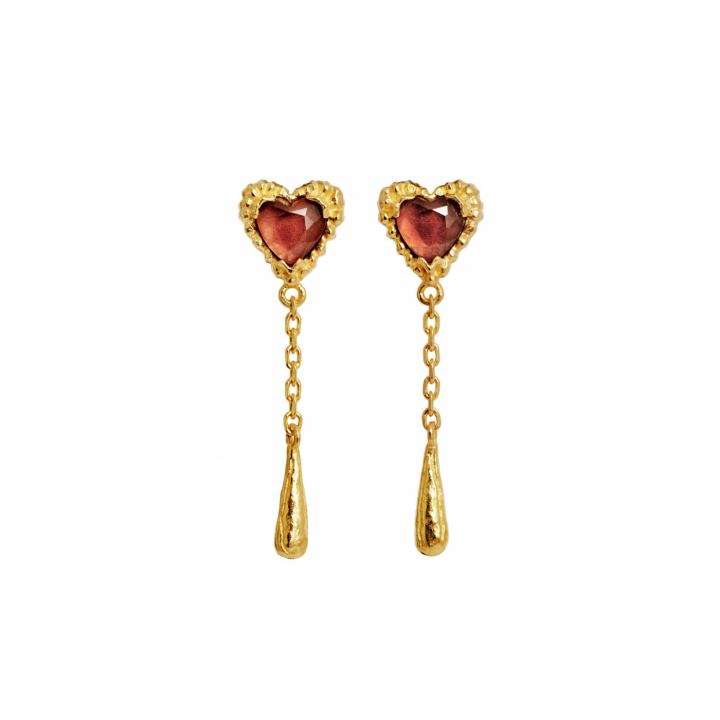 Lady Earrings Gold i gruppen Øredobber / Gulløredobber hos SCANDINAVIAN JEWELRY DESIGN (10050A)