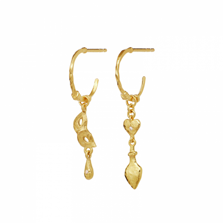 Dolore Earrings Gold i gruppen Øredobber / Gulløredobber hos SCANDINAVIAN JEWELRY DESIGN (10056A)