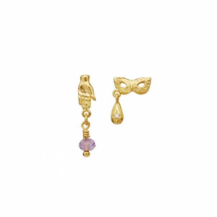 Cadenta Earrings Gold i gruppen Øredobber / Gulløredobber hos SCANDINAVIAN JEWELRY DESIGN (10060a)
