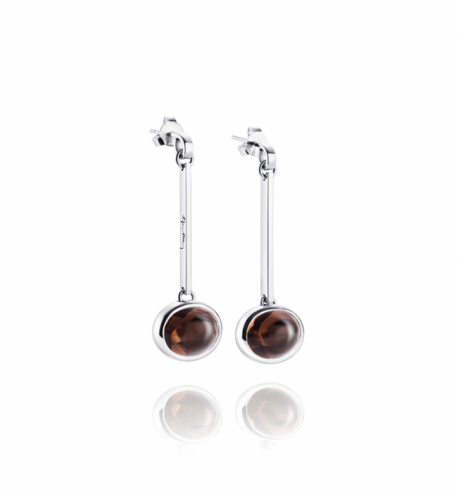 Product Image for Efva Attling Swinging Love Beads - Smokey Quartz earring Sølv