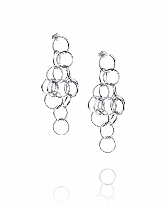 Messy rings Earrings Silver i gruppen Øredobber / Sølvøredobber hos SCANDINAVIAN JEWELRY DESIGN (12-100-02360-0000)