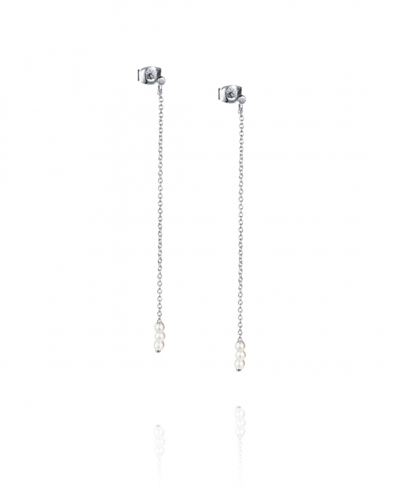 My Little Pearl Earrings Silver i gruppen Øredobber / Perleøredobber hos SCANDINAVIAN JEWELRY DESIGN (12-100-02372-0000)