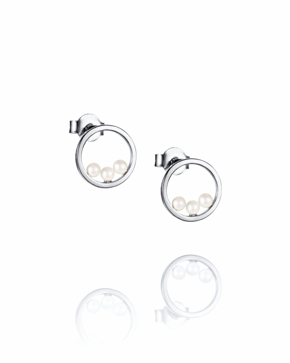 Little roller coaster Earrings Silver i gruppen Øredobber / Perleøredobber hos SCANDINAVIAN JEWELRY DESIGN (12-100-02375-0000)