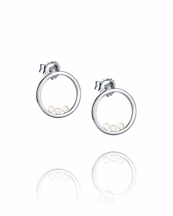 Roller coaster Earrings Silver i gruppen Øredobber / Perleøredobber hos SCANDINAVIAN JEWELRY DESIGN (12-100-02377-0000)