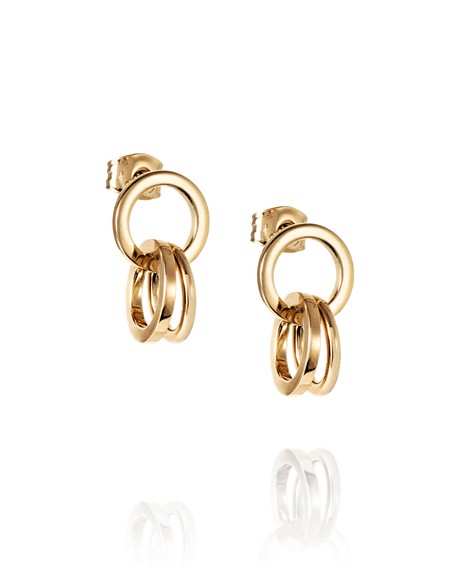 Messy rings ear Earrings Goldplated Silver i gruppen Øredobber / Gulløredobber hos SCANDINAVIAN JEWELRY DESIGN (12-108-02361-0000)
