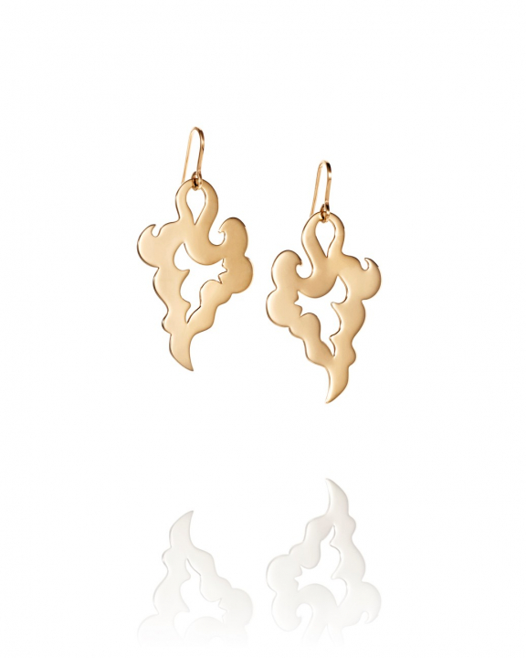 Genie Earrings Gold-plated Silver i gruppen Øredobber / Gulløredobber hos SCANDINAVIAN JEWELRY DESIGN (12-108-02393-0000)