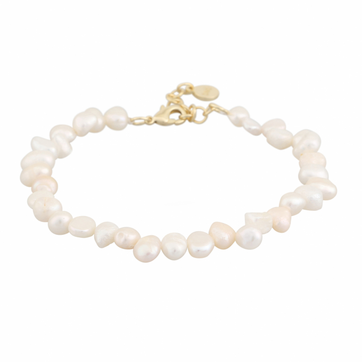 Arizona pearl brace gold white i gruppen Armbånd / Gullarmbånd hos SCANDINAVIAN JEWELRY DESIGN (1267-3300-362-ONE)