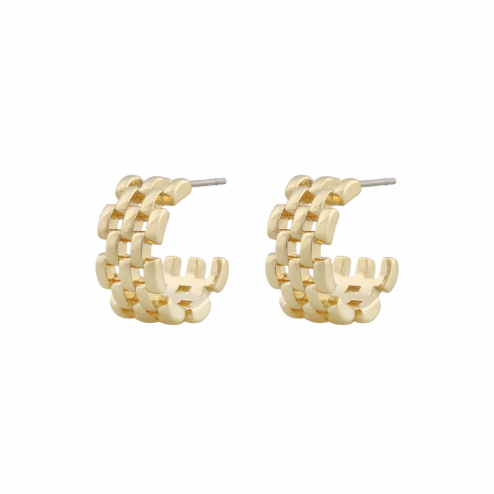 Product Image for SNÖ OF SWEDEN Dublin wide oval ear plain gold