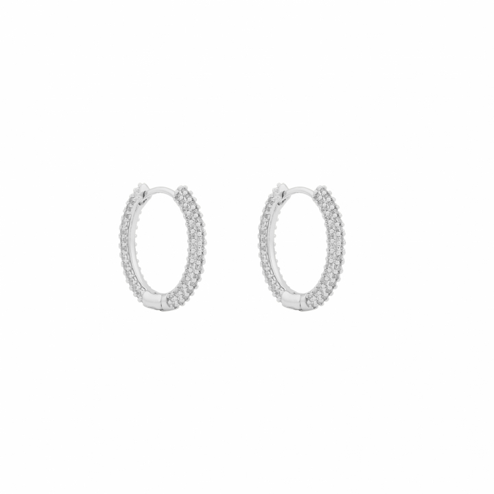 North ring ear 18mm Sølv/clear-Onesize i gruppen Øredobber / Sølvøredobber hos SCANDINAVIAN JEWELRY DESIGN (1289-7100-012-ONE)