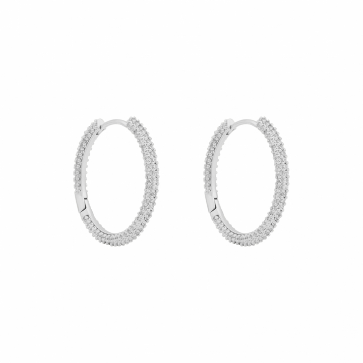 North ring ear 25mm Sølv/clear-Onesize i gruppen Øredobber / Sølvøredobber hos SCANDINAVIAN JEWELRY DESIGN (1289-7200-012-ONE)