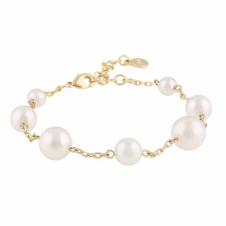 Lydia pearl chain brace i gruppen Armbånd / Gullarmbånd hos SCANDINAVIAN JEWELRY DESIGN (1292-3300-362)