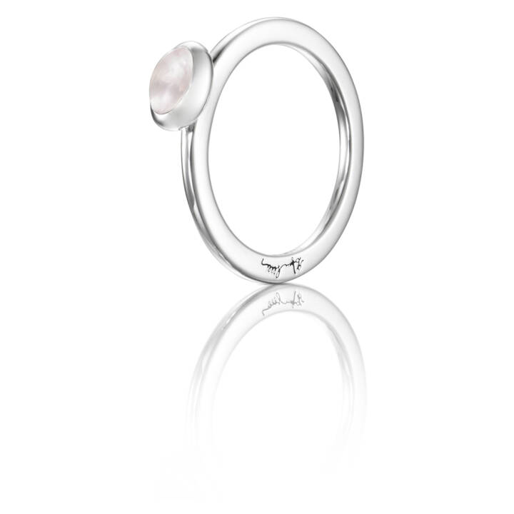 Love Bead Sølv - Rose Quartz Ring Sølv i gruppen Ringer / Sølvringer hos SCANDINAVIAN JEWELRY DESIGN (13-100-01576)