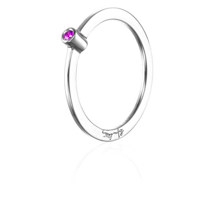 Micro Blink - Pink Sapphire Ring Sølv i gruppen Ringer / Sølvringer hos SCANDINAVIAN JEWELRY DESIGN (13-100-01900)