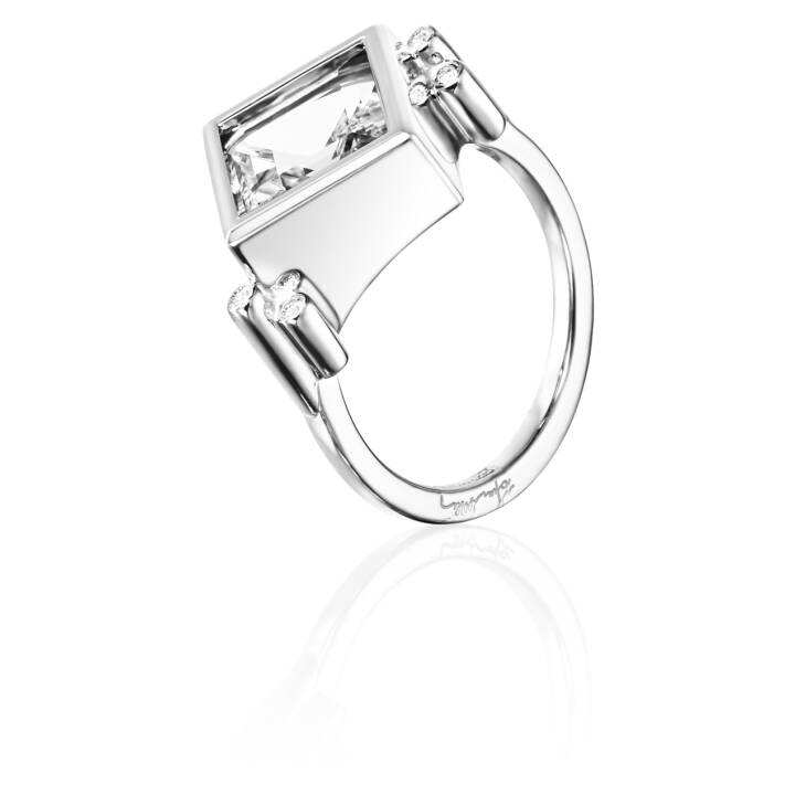 Shiny Memory - Crystal Quartz Ring Sølv i gruppen Ringer / Sølvringer hos SCANDINAVIAN JEWELRY DESIGN (13-100-01904)