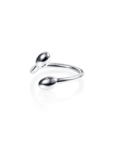 Love Bead Twin Ring Silver i gruppen Ringer / Sølvringer hos SCANDINAVIAN JEWELRY DESIGN (13-100-02180-0000)