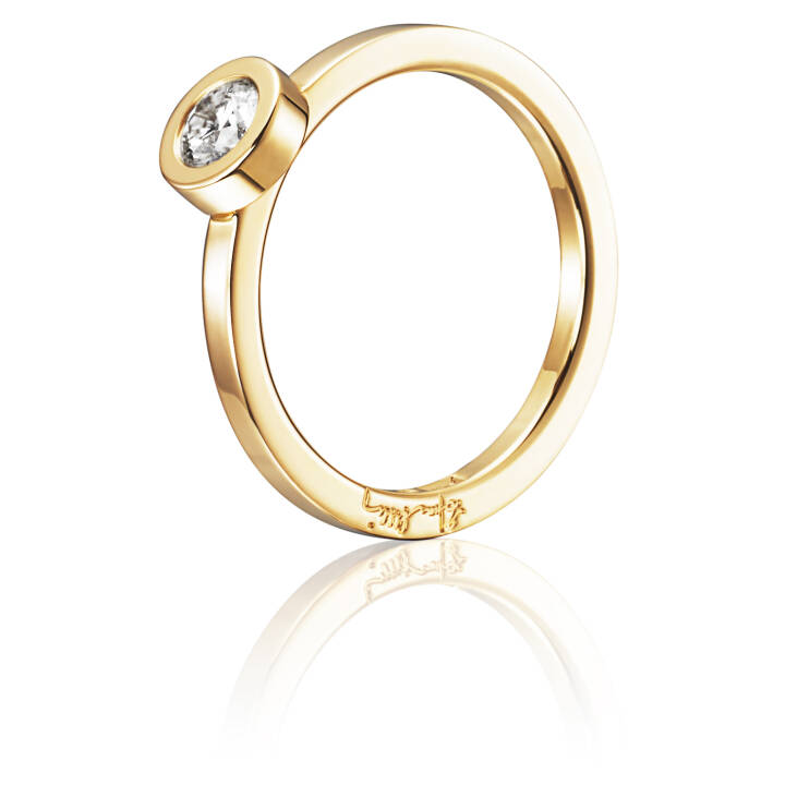 The Wedding Thin 0.30 ct diamant Ring Gull i gruppen Ringer / Forlovelses- og gifteringer hos SCANDINAVIAN JEWELRY DESIGN (13-101-01120)
