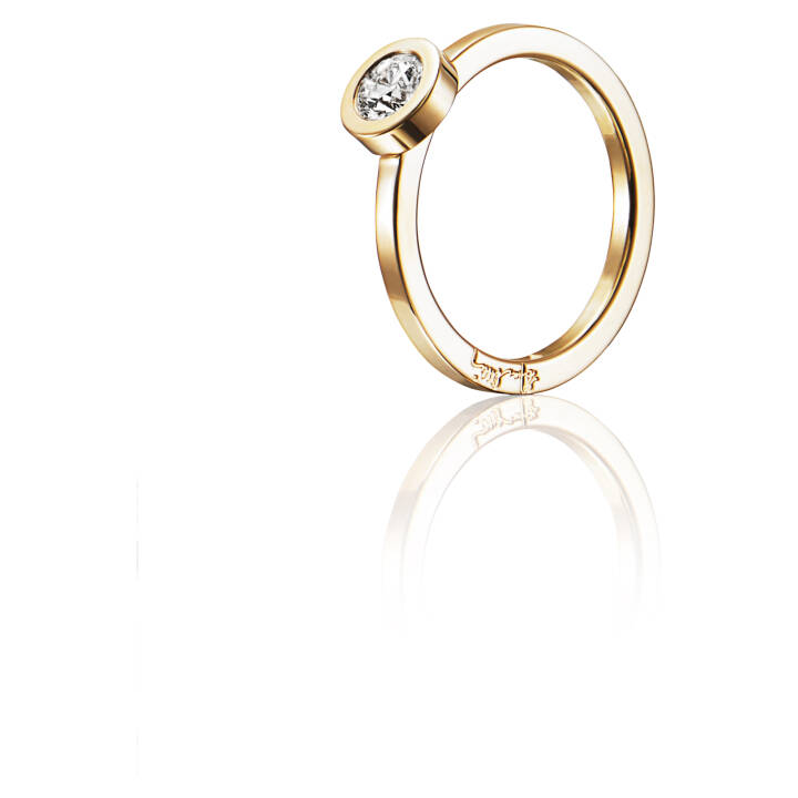 The Wedding Thin 0.40 ct diamant Ring Gull i gruppen Ringer / Forlovelses- og gifteringer hos SCANDINAVIAN JEWELRY DESIGN (13-101-01122)
