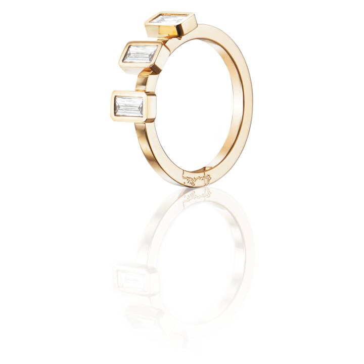 Baguette Wedding 0.60 ct diamant Ring Gull i gruppen Ringer / Forlovelses- og gifteringer hos SCANDINAVIAN JEWELRY DESIGN (13-101-01556)