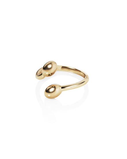 Love Bead Twin Ring Gold i gruppen Ringer / Gullringer hos SCANDINAVIAN JEWELRY DESIGN (13-101-02180-0000)