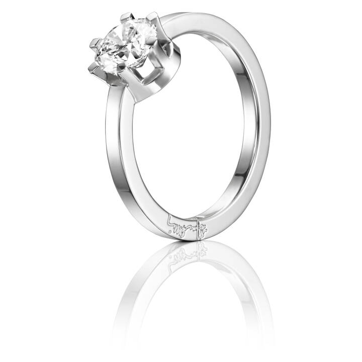 Crown Wedding 1.0 ct diamant Ring Hvitt gull i gruppen Ringer / Ringer i hvitt gull hos SCANDINAVIAN JEWELRY DESIGN (13-102-01126)