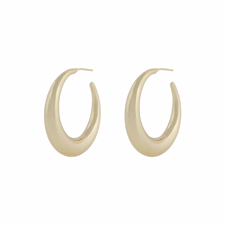 Bella medium ring earrings gold i gruppen Øredobber / Gulløredobber hos SCANDINAVIAN JEWELRY DESIGN (1309-6200-257)