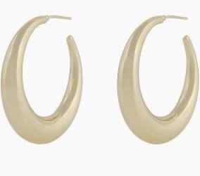 Bella big ring earrings gold i gruppen Øredobber / Gulløredobber hos SCANDINAVIAN JEWELRY DESIGN (1309-6300-257)