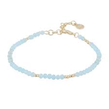 Harper neck 45 Gold light blue i gruppen Halskjede / Gullkjede hos SCANDINAVIAN JEWELRY DESIGN (1314-0145-378)