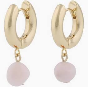 Sanna ear Gold light pink i gruppen Øredobber / Gulløredobber hos SCANDINAVIAN JEWELRY DESIGN (1318-6600-379)