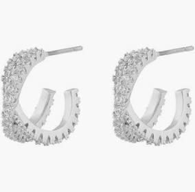 Fanny double oval Earring Silver i gruppen Øredobber hos SCANDINAVIAN JEWELRY DESIGN (1323-6300-012)
