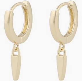 Aero ring pendant Earring Gold i gruppen Øredobber / Gulløredobber hos SCANDINAVIAN JEWELRY DESIGN (1329-6200-257)