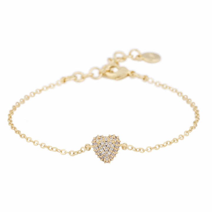 Stina heart chain brace i gruppen Armbånd / Gullarmbånd hos SCANDINAVIAN JEWELRY DESIGN (1336-3800-251)