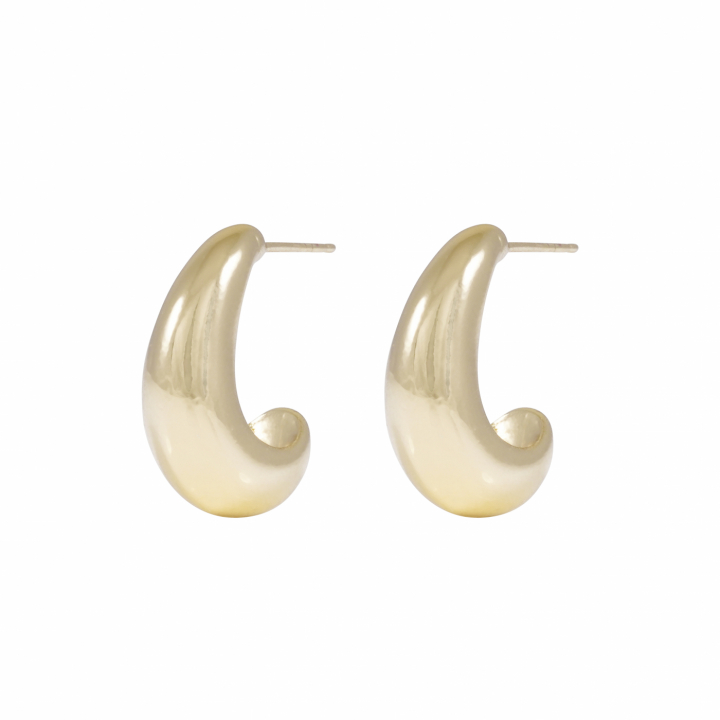 Honey drop oval Earring Gold i gruppen Øredobber / Gulløredobber hos SCANDINAVIAN JEWELRY DESIGN (1354-7000-257)