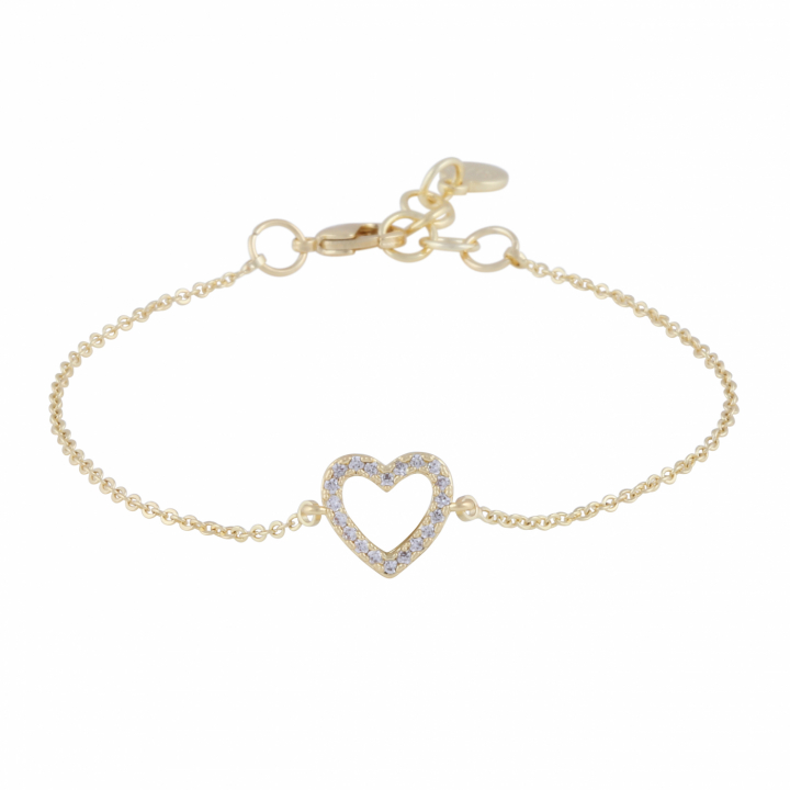 Nisi heart Bracelet Gold i gruppen Armbånd / Gullarmbånd hos SCANDINAVIAN JEWELRY DESIGN (1356-3100-251)