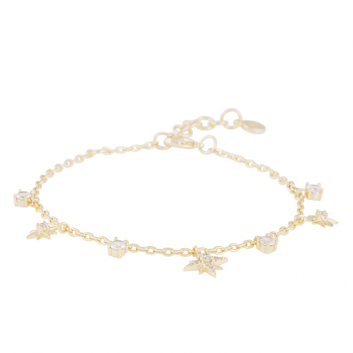 Stellaris charm brace gold i gruppen Armbånd / Gullarmbånd hos SCANDINAVIAN JEWELRY DESIGN (1357-3100-251)