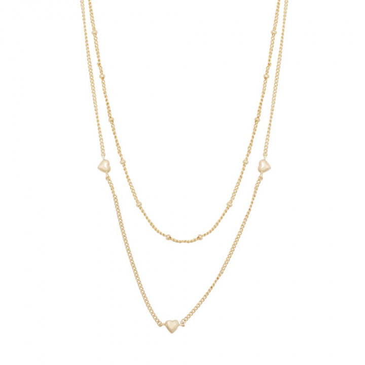 Lovely double chain neck 40 plain gold - 40 cm i gruppen Halskjede / Gullkjede hos SCANDINAVIAN JEWELRY DESIGN (1363-0140-257-40)