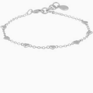 Lovely small hearts chain Bracelet Silver i gruppen Armbånd / Sølvarmbånd hos SCANDINAVIAN JEWELRY DESIGN (1363-3500-256)