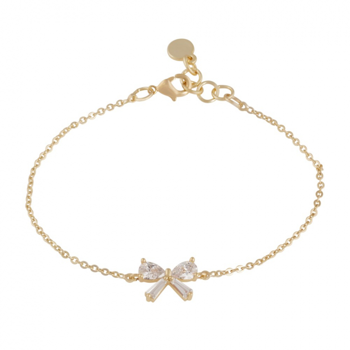 Eira bow chain Bracelet Gold i gruppen Armbånd / Gullarmbånd hos SCANDINAVIAN JEWELRY DESIGN (1368-3300-251)