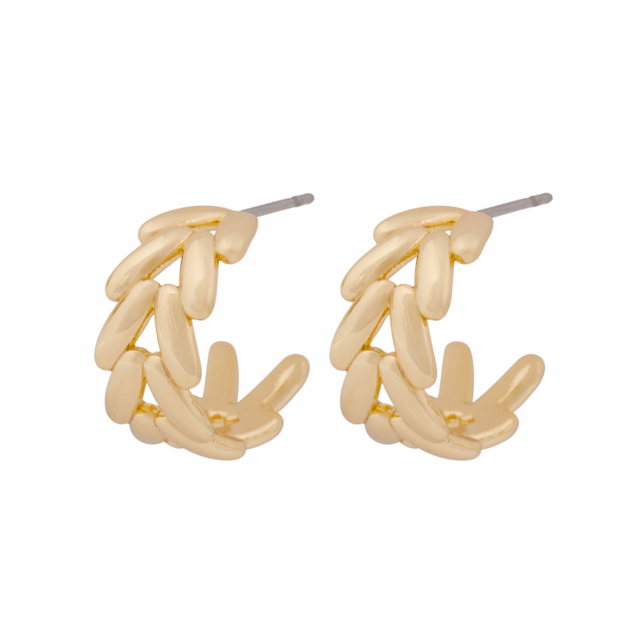 Liddy big pin Earring Gold i gruppen Øredobber / Gulløredobber hos SCANDINAVIAN JEWELRY DESIGN (1388-7100-257)
