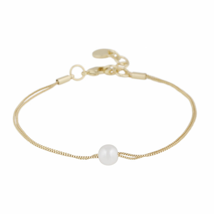 Karan double chain Bracelet Gold i gruppen Armbånd / Gullarmbånd hos SCANDINAVIAN JEWELRY DESIGN (1399-3500-362)
